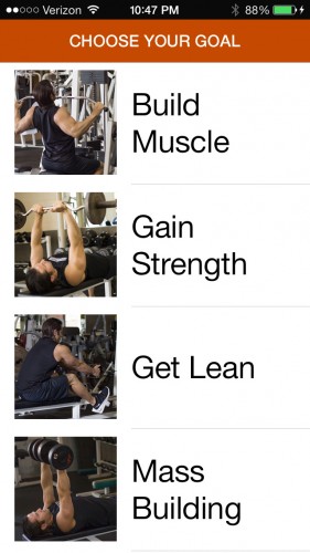 Body Fortress FitnessTracker Mobile App - Workout Goals