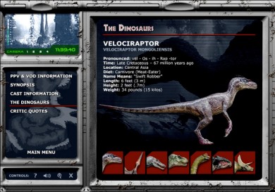 Jurassic Park III Marketing Kit - CD-ROM Dino Gallery