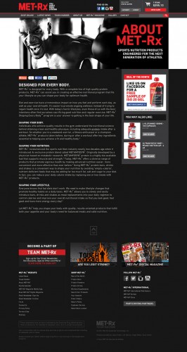 MET-Rx Website - Interior Page