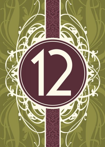 Art Nouveau Wedding Table Numbers